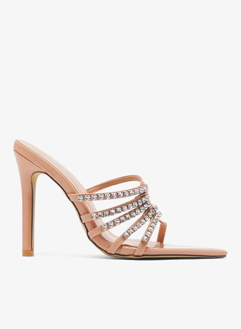 Diamonte Embellished High Heel Sandal